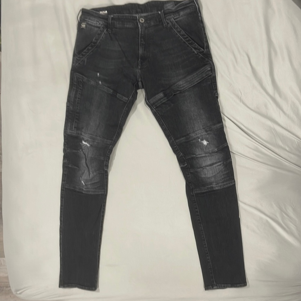Raw jeans lightly worn